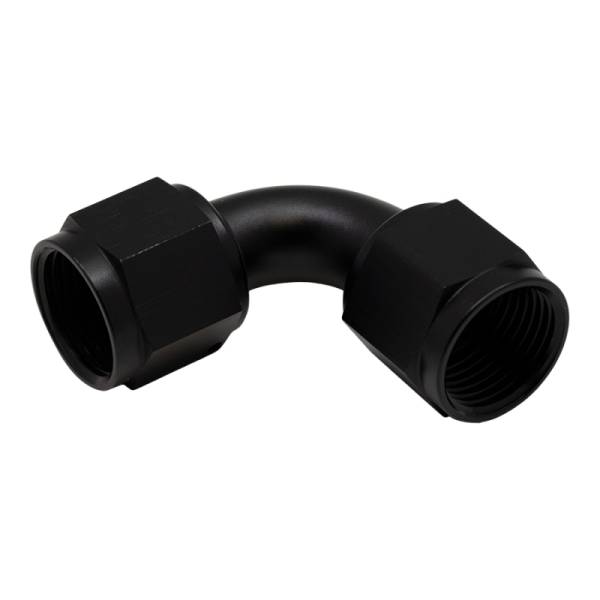 DeatschWerks - DeatschWerks 6-02-0217-B DeatschWerks 10AN Flare Female Swivel 90-Degree to 10AN Flare Female Swivel - Anodized Matte Black