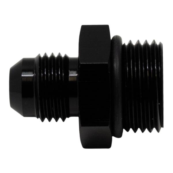 DeatschWerks - DeatschWerks 6-02-0401-B DeatschWerks 8AN ORB Male to 6AN Male Flare Adapter (Incl O-Ring) - Anodized Matte Black
