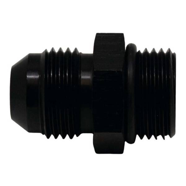 DeatschWerks - DeatschWerks 6-02-0402-B DeatschWerks 8AN ORB Male to 8AN Male Flare Adapter (Incl O-Ring) - Anodized Matte Black