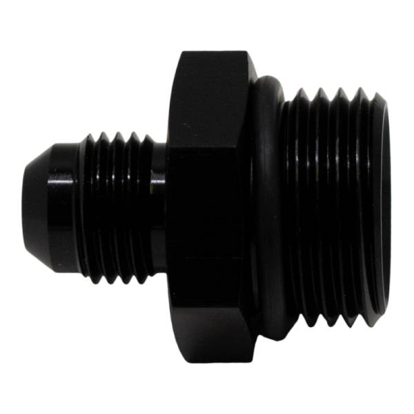 DeatschWerks - DeatschWerks 6-02-0407-B DeatschWerks 10AN ORB Male to 6AN Male Flare Adapter (Incl O-Ring) - Anodized Matte Black