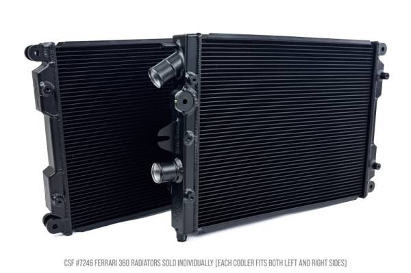 CSF - CSF Cooling - Racing & High Performance Division 7246 CSF 00-08 Ferrari 360 High Performance All Aluminum Radiator - Left/Right - Fits 2000-2008 Ferrari 360