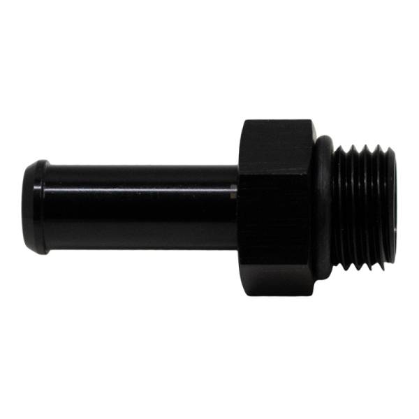 DeatschWerks - DeatschWerks 6-02-0504-B DeatschWerks 6AN ORB Male to 3/8in Male Barb Fitting (Incl O-Ring) - Anodized Matte Black