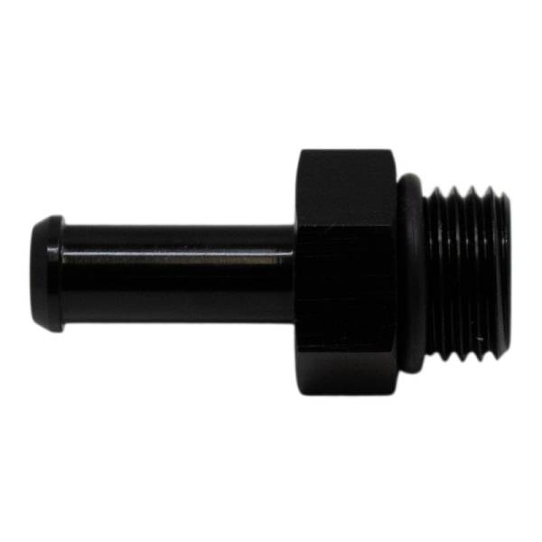 DeatschWerks - DeatschWerks 6-02-0505-B DeatschWerks 6AN ORB Male to 5/16in Male Barb Fitting (Incl O-Ring) - Anodized Matte Black