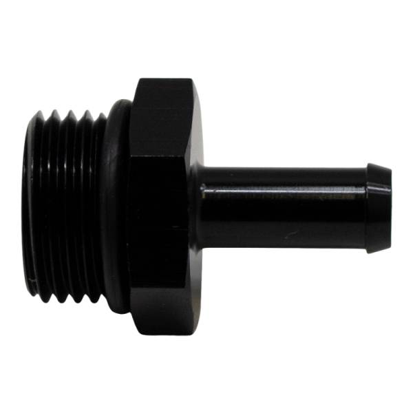 DeatschWerks - DeatschWerks 6-02-0510-B DeatschWerks 8AN ORB Male to 5/16in Male Barb Fitting (Incl O-Ring) - Anodized Matte Black