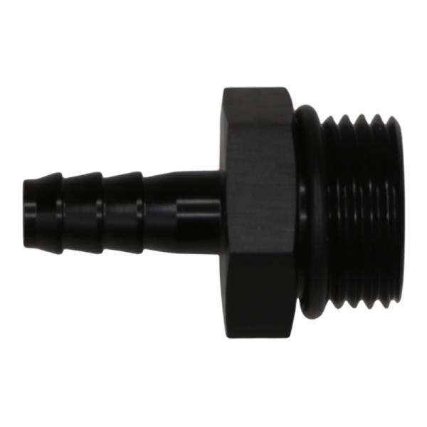 DeatschWerks - DeatschWerks 6-02-0516-B DeatschWerks 10AN ORB Male to 5/16in Male Triple Barb Fitting (Incl O-Ring) - Anodized Matte Black