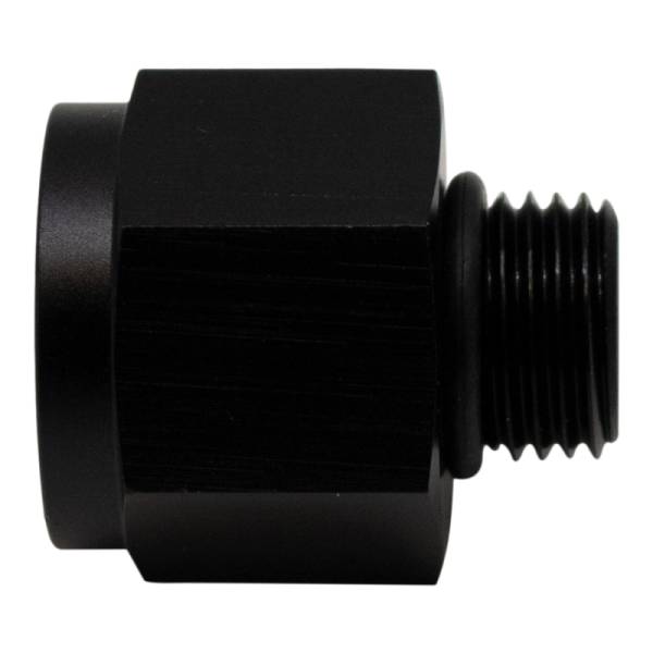 DeatschWerks - DeatschWerks 6-02-0605-B DeatschWerks 6AN ORB Male to M18 X 1.5 Metric Female (Incl O-Ring) - Anodized Matte Black