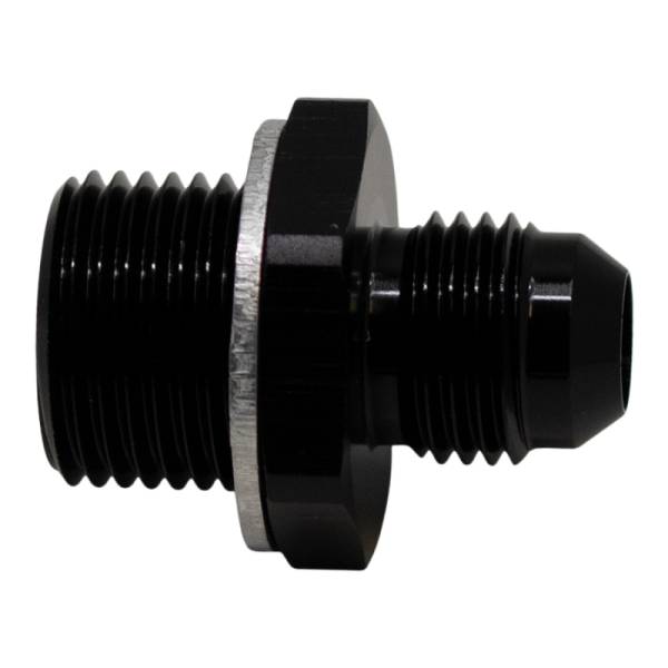 DeatschWerks - DeatschWerks 6-02-0616-B DeatschWerks 6AN Male Flare to M18 X 1.5 Male Metric Adapter (Incl Washer) - Anodized Matte Black