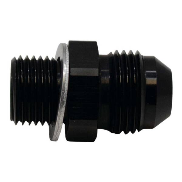 DeatschWerks - DeatschWerks 6-02-0619-B DeatschWerks 8AN Male Flare to M16 X 1.5 Male Metric Adapter (Incl Washer) - Anodized Matte Black