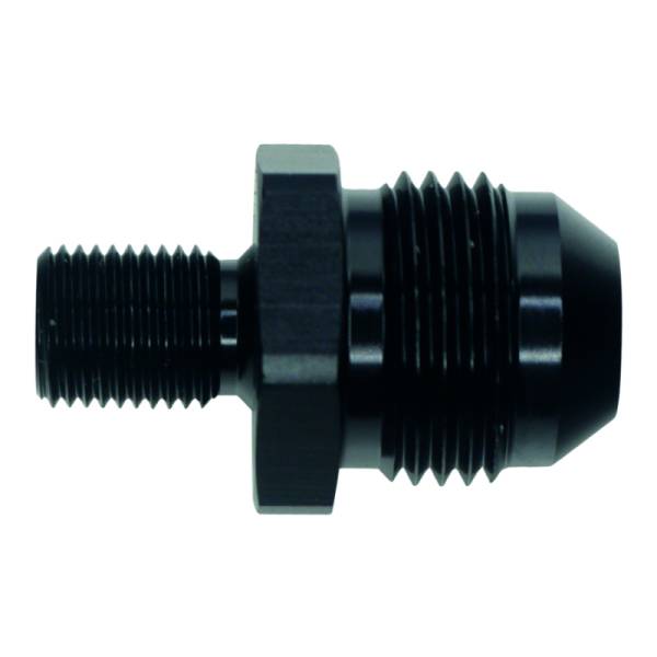DeatschWerks - DeatschWerks 6-02-0621-B DeatschWerks 8AN Male Flare to M10 X 1.0 Male Metric - Anodized Matte Black