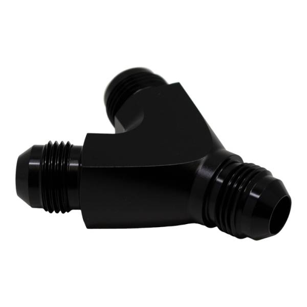 DeatschWerks - DeatschWerks 6-02-0706-B DeatschWerks 8AN Male Flare to 8AN Male Flare to 8AN Male Flare Y Fitting - Anodized Matte Black