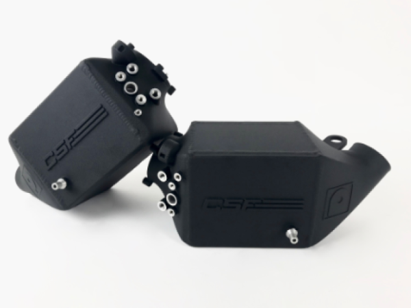 CSF - CSF Cooling - Racing & High Performance Division 8109 CSF 12-16 BMW M5 (F10) / 12-18 BMW M6 (F06/F12/F13) Twin Charge-Air-Cooler Set - Crinkle Black - Fits 2012-2019 BMW M5, M6, M6 Gran Coupe