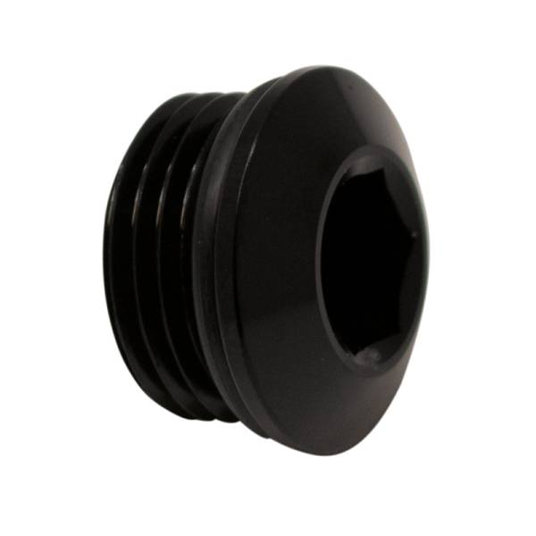 DeatschWerks - DeatschWerks 6-02-0718-B DeatschWerks 8AN ORB Male Plug Low Profile Internal Allen/Hex (Incl O-Ring) Anodized Matte Black