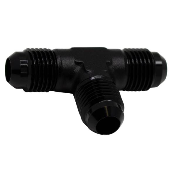 DeatschWerks - DeatschWerks 6-02-0721-B DeatschWerks 6AN Male Flare to 6AN Male Flare to 6AN Male Flare Tee Fitting - Anodized Matte Black