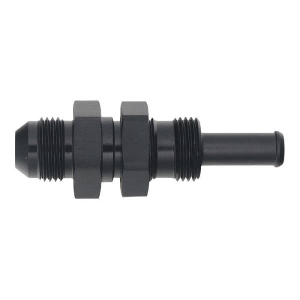 DeatschWerks - DeatschWerks 6-02-0740-B DeatschWerks 8AN Male Flare to Straight 3/8in Single Hose Barb - Anodized Matte Black
