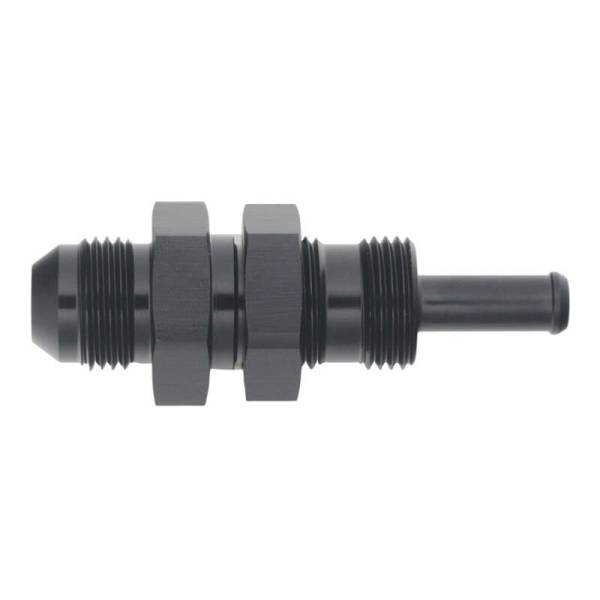 DeatschWerks - DeatschWerks 6-02-0743-B DeatschWerks 8AN Male Flare to Straight 5/16in Single Hose Barb - Anodized Matte Black