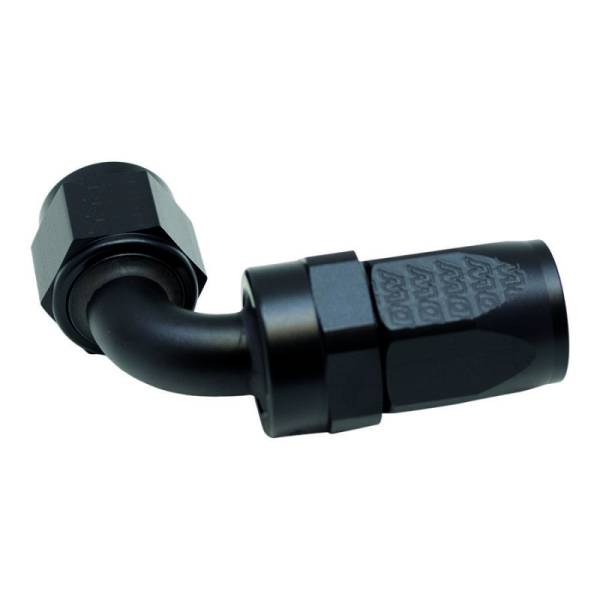 DeatschWerks - DeatschWerks 6-02-0807-B DeatschWerks 8AN Female Swivel 90-Degree Hose End CPE - Anodized Matte Black