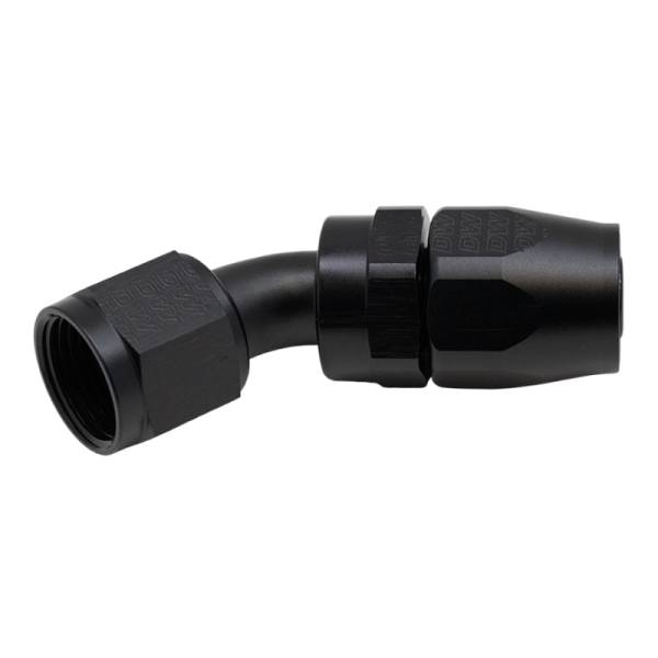 DeatschWerks - DeatschWerks 6-02-0810-B DeatschWerks 10AN Female Swivel 45-Degree Hose End CPE - Anodized Matte Black