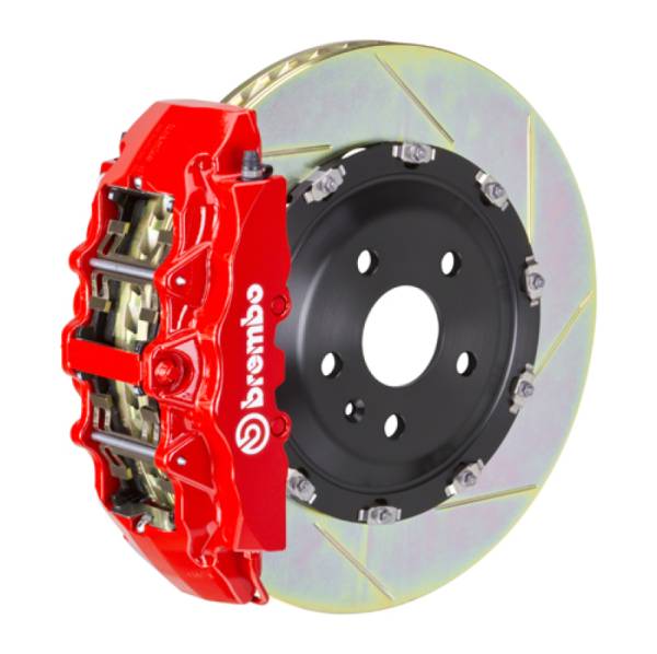 Brembo - Brembo 1N2.9032A2 Brembo 05-11 A6 3.0T/4.2L Front GT BBK 6 Piston Cast 380x34 2pc Rotor Slotted Type-1-Red