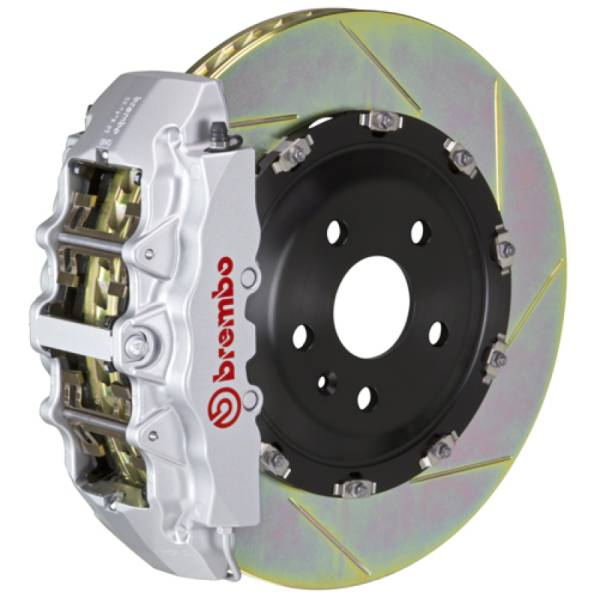 Brembo - Brembo 1N2.9032A3 Brembo 05-11 A6 3.0T/4.2L Front GT BBK 6 Piston Cast 380x34 2pc Rotor Slotted Type-1-Silver