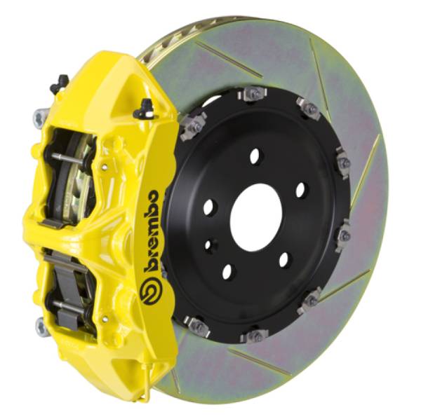 Brembo - Brembo 1N2.9032A5 Brembo 05-11 A6 3.0T/4.2L Front GT BBK 6 Piston Cast 380x34 2pc Rotor Slotted Type-1- Yellow