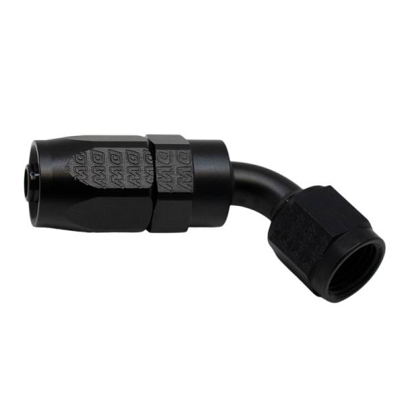 DeatschWerks - DeatschWerks 6-02-0819-B DeatschWerks 6 AN Female Flare Swivel 60-Degree Hose End CPE - Anodized Matte Black