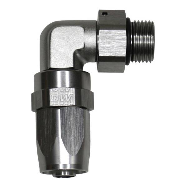 DeatschWerks - DeatschWerks 6-02-0828 DeatschWerks 8AN ORB Female Swivel 90-Degree Hose End CPE - Anodized DW Titanium