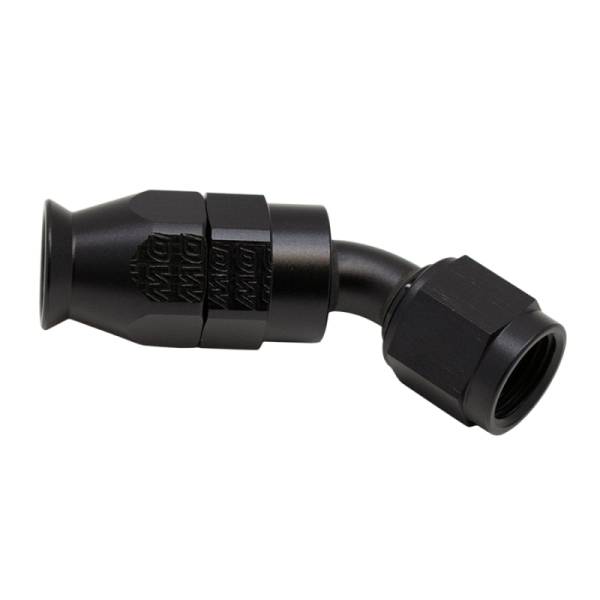 DeatschWerks - DeatschWerks 6-02-0851-B DeatschWerks 6AN Female Swivel 45-Degree Hose End PTFE (Incl 1 Olive Insert) - Anodized Matte Black