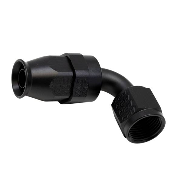 DeatschWerks - DeatschWerks 6-02-0856-B DeatschWerks 8AN Female Swivel 90-Degree Hose End PTFE (Incl 1 Olive Insert) - Anodized Matte Black