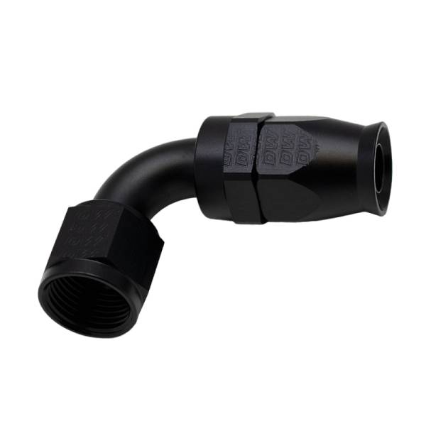 DeatschWerks - DeatschWerks 6-02-0860-B DeatschWerks 10AN Female Swivel 90-Degree Hose End PTFE (Incl Olive Insert) - Anodized Matte Black