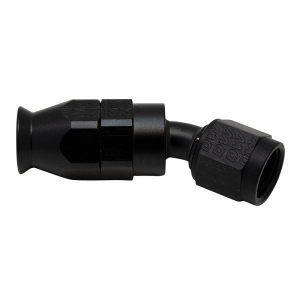 DeatschWerks - DeatschWerks 6-02-0870-B DeatschWerks 6 AN Female Flare Swivel 30-Degree Hose End PTFE - Anodized Matte Black