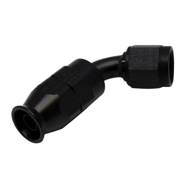 DeatschWerks - DeatschWerks 6-02-0871-B DeatschWerks 6 AN Female Flare Swivel 60-Degree Hose End PTFE - Anodized Matte Black