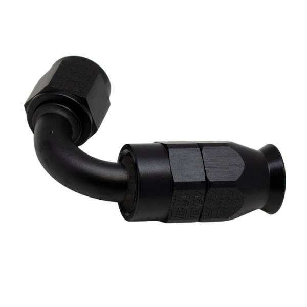DeatschWerks - DeatschWerks 6-02-0872-B DeatschWerks 6 AN Female Flare Swivel 120-Degree Hose End PTFE - Anodized Matte Black