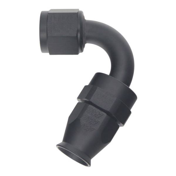 DeatschWerks - DeatschWerks 6-02-0875-B DeatschWerks 8 AN Female Flare Swivel 120-Degree Hose End PTFE - Anodized Matte Black