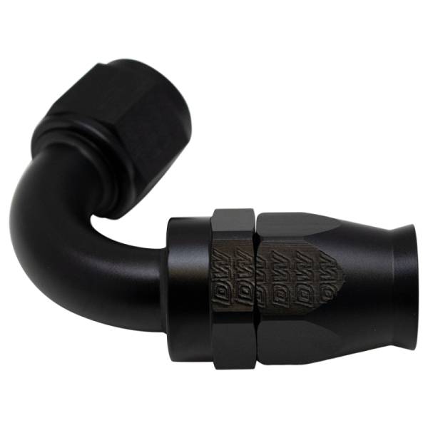 DeatschWerks - DeatschWerks 6-02-0878-B DeatschWerks 10AN Female Flare Swivel 120-Degree Hose End PTFE - Anodized Matte Black