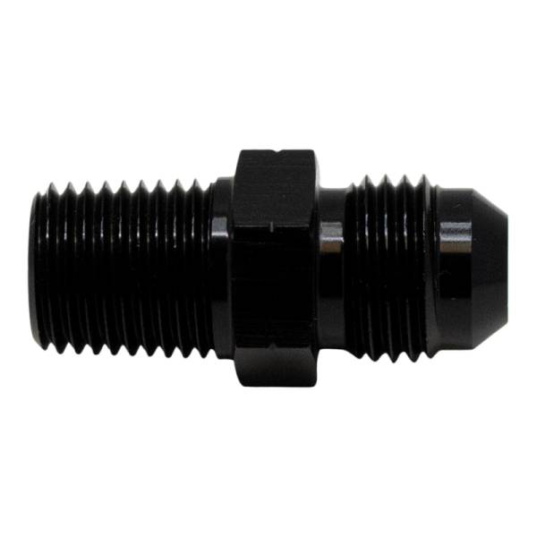DeatschWerks - DeatschWerks 6-02-0901-B DeatschWerks 6AN Male Flare to 1/4in Male NPT Adapter - Anodized Matte Black