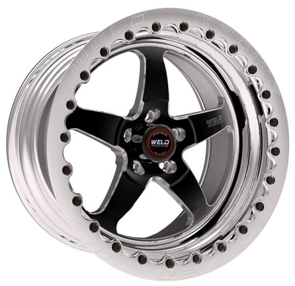 Weld - Weld 71HB7100W67G Weld S71 17x10 / 5x115mm BP / 6.7in. BS Black Wheel (High Pad) - Polished Single Beadlock MT