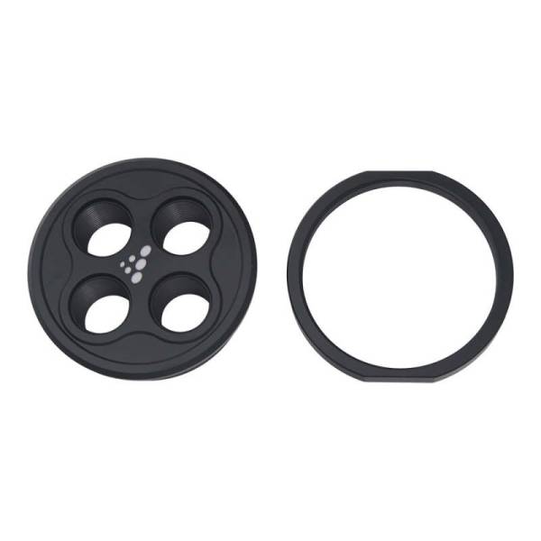 DeatschWerks - DeatschWerks 6-03-0701 DeatschWerks Quad 10AN ORB Bulkhead - Anodized Matte Black