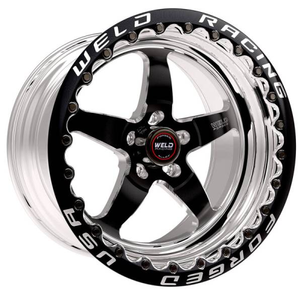 Weld - Weld 71HB7105A57F Weld S71 17x10.5 / 5x4.5 BP / 5.7in. BS Black Wheel (High Pad) - Black Single Beadlock MT