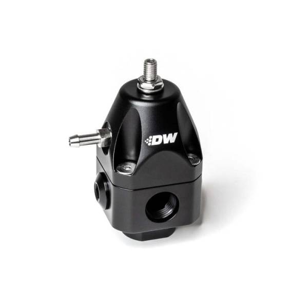 DeatschWerks - DeatschWerks 6-1002-FRB DeatschWerks DWR1000c Adjustable Fuel Pressure Regulator Dual 6AN Inlet and 6AN Outlet - Black