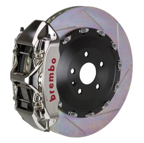 Brembo - Brembo 1N2.9507AR Brembo 07-15 Q7 (4L) Front GTR BBK 6 Piston Billet405x34 2pc Rotor Slotted Type-1- Nickel Plated