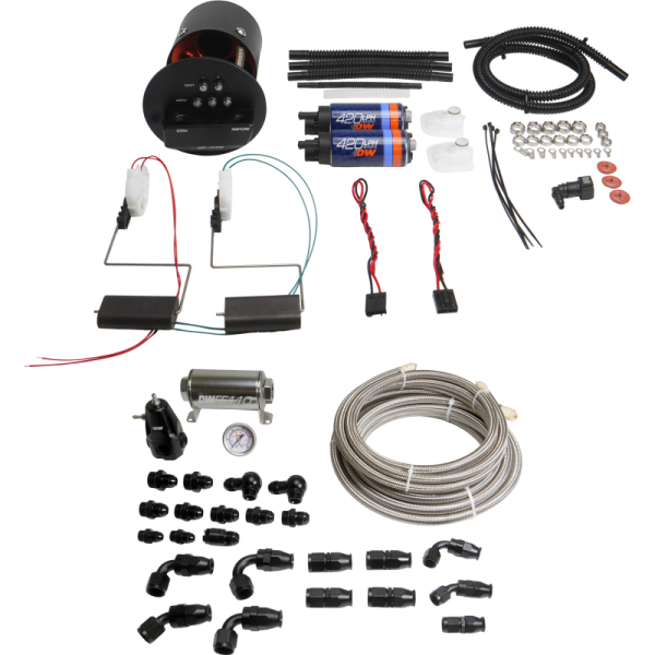 DeatschWerks - DeatschWerks 9-421-629-7070 DeatschWerks 92-06 BMW 3-Series E36/E46 X2 Module with DW420 Pumps and PTFE Plumbing Kit