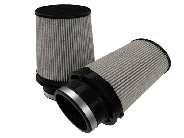 aFe - aFe 21-90111-MA aFe Black Series Replacement Filter w/ Pro DRY S Media 4.5x3IN Fx6x5IN Bx5x3-.75 Tx7IN H - (Pair)