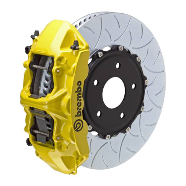 Brembo - Brembo 1N3.8023A5 Brembo 22+ WRX Front GT BBK 6 Piston Cast 350x34 2pc Rotor Slotted Type-3- Yellow