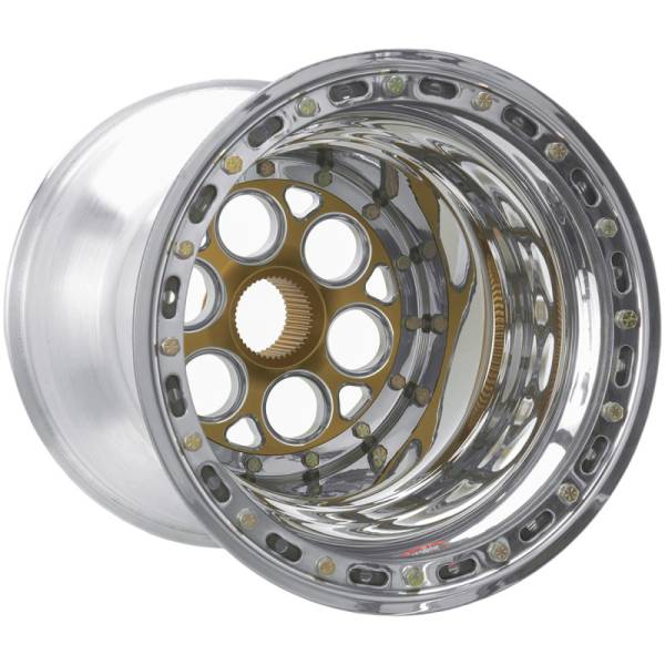 Weld - Weld 735-51536 Weld Magnum Sprint 15x15 / 42-Spline / 6in. BS Gold Wheel - Inner Beadlock / No Cover