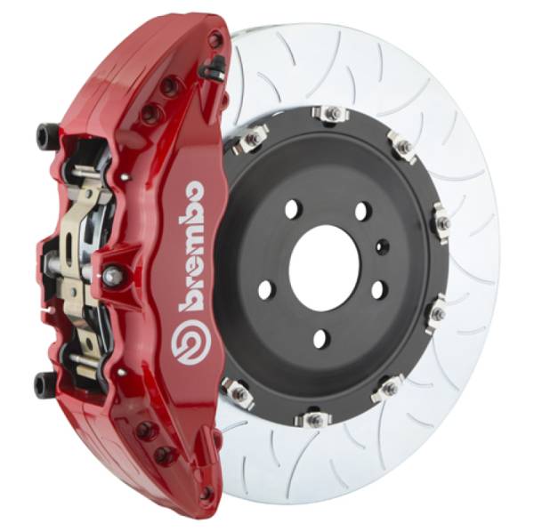 Brembo - Brembo 1N3.9004A2 Brembo 08-10 Challenger w/V8 (Excl AWD/SRT-8) Fr GT BBK 6Pis Cast 380x34 2pc Rtr Slot Type3-Red