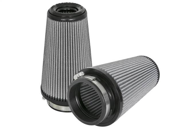 aFe - aFe 21-91117-MA aFe Magnum FLOW Pro DRY S Replacement Air Filter (Pair) F-3.5in. / B-5in. / T-3.5in. (Inv) / H-8in.