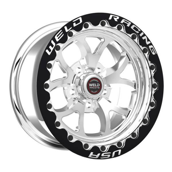 Weld - Weld 76HP7110W62F Weld S76 17X11 / 5X115mm BP / 6.2in BS (High Pad) - Black Center/Polish Wheel Single Beadlock MT