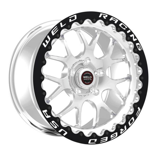 Weld - Weld 77MP7110W58F Weld S77 17X11 / 5X115 BP / 5.8in BS Polished Wheel (Medium Pad) - Black Single Beadlock