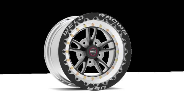 Weld - Weld 793B510214F Weld RT Full Throttle 15x10 / 5x4.5 / 7.5in. BS Black Wheel - Single Beadlock