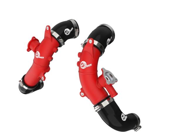 aFe - aFe 46-20558-R aFe 2022 Toyota Land Cruiser (J300) V6-3.5L (tt) BladeRunner 2.5in Aluminum Hot Charge Pipe - Red